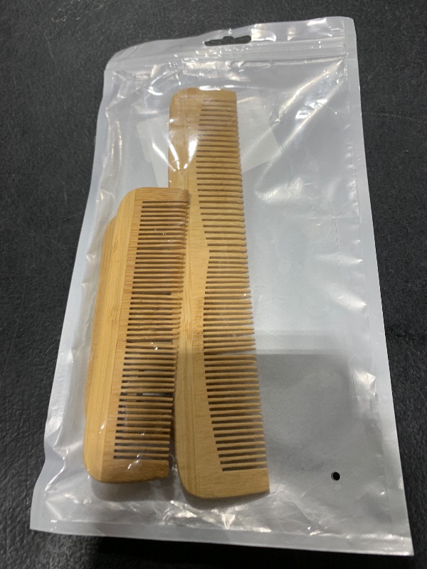 Photo 1 of 3 Pcs Bamboo Comb Set, Wooden Combs Fine Tooth Combs Anti-Static Wood Hair Combs for Women Men, Wood Comb for Straight, Curly, Wavy, Long Hair, Beard