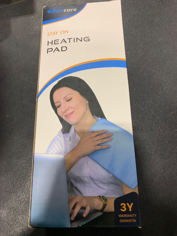 Photo 1 of Boncare® Small Heating Pad Without Auto Shut Off for Back Pain Relief & Period Cramps & Cozy Pet Comfort, Fathers Day Gifts for Dad Husband Grandpa, 2 Temp Settings Vinyl Heat Pad (12"x 15", 1)