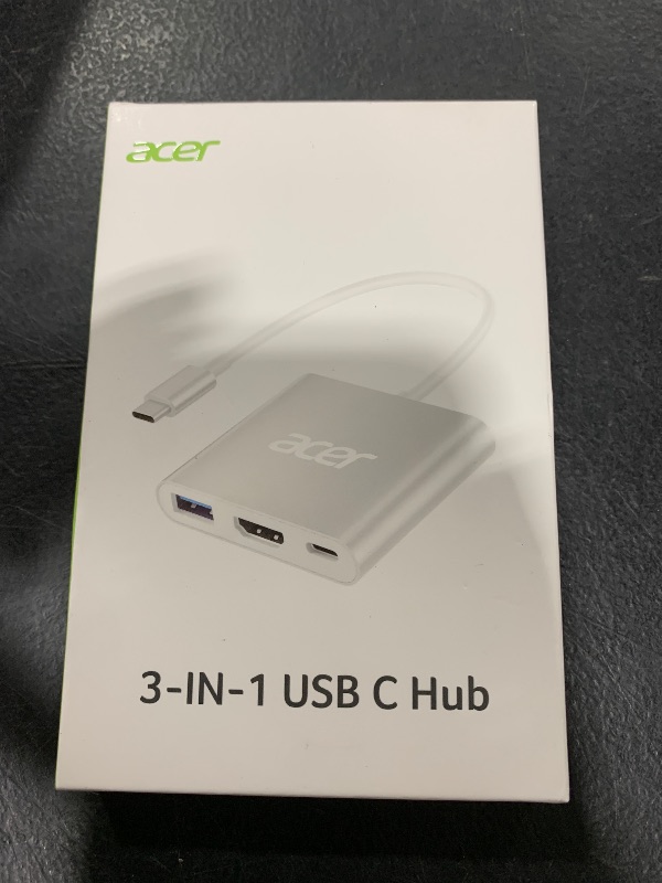 Photo 1 of Acer USB C Hub, 4K USB C to HDMI Adapter with 100W PD & USBA 3.0 Port HDMI to USBC Dongle Multiport Digital AV Converter for MacBook Pro/Air, iPad, Tablets, Switch, TV, Monitor and More