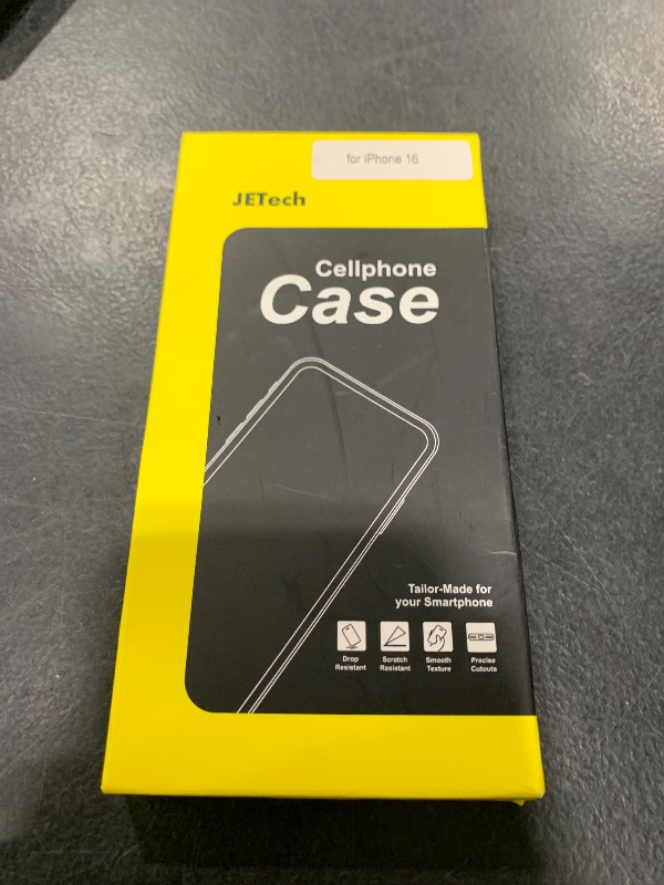 Photo 1 of JETech Matte Case for iPhone 16 6.1-Inch, Shockproof Military Grade Drop Protection, Frosted Translucent Back Phone Cover, Anti-Fingerprint (Black)