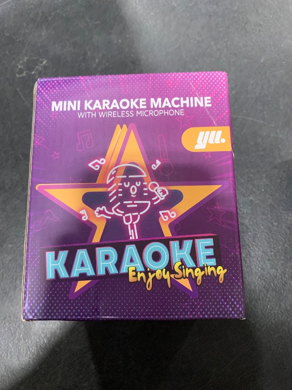 Photo 1 of YLL Mini Karaoke Machine with 2 Wireless Microphones, TOP Kids Gifts for Girls Ages 3, 4, 5, 6, 7, 8, 9,10,11,12 +Year Old, 4-12 Years Old Birthday Toy Gift for Girls Boys Party (Purple)