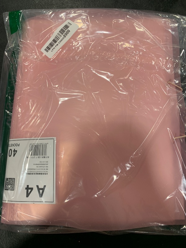 Photo 1 of Portfolio Binder with Plastic Sleeves - Presentation Book for Artwork,8.2 x 11 Portfolio Folder with Clear Sheet Protectors - Display 40 Pages Book,Important Document Organizer, 1 Pack(Pink)