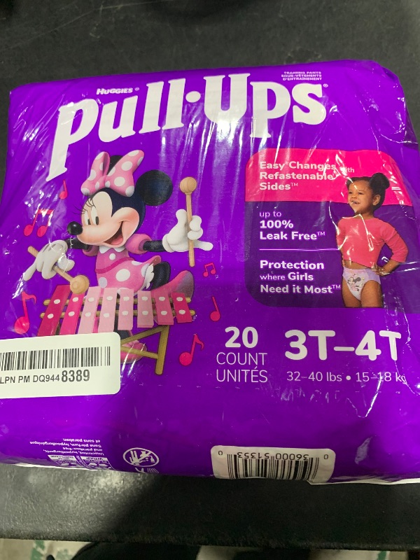 Photo 1 of Pull-Ups Girls' Potty Training Pants, Size 3T-4T Training Underwear (32-40 lbs), 20 Count
