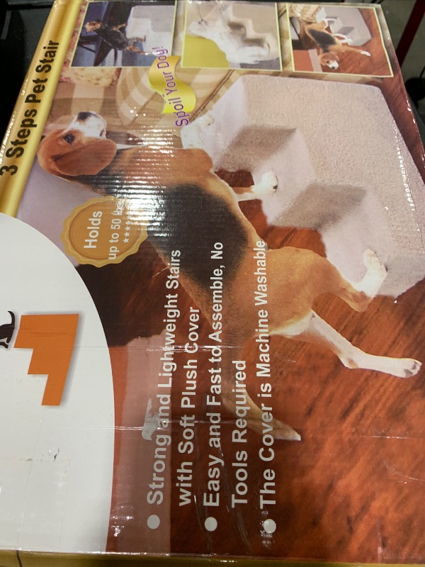 Photo 1 of YOFIT Doggy Steps - Non-Slip 3 Steps Pet Stairs,Holds Up to 50 lbs