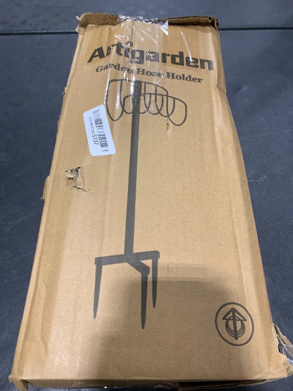 Photo 1 of Artigarden Freestanding Garden Hose Holder Hanger, Heavy Duty Metal Water Hose Storage Stand Rack
