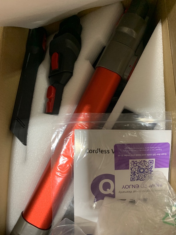 Photo 1 of WLOTPO Vacuum Cleaners for Home,Cordless Vacuum Cleaner with Powerful Suction,Stick Vacuum Cleaner Rechargeable,Up to 35 Mins,Lightweight Vacuum for Pet Hair,Carpet,Floor(Red)