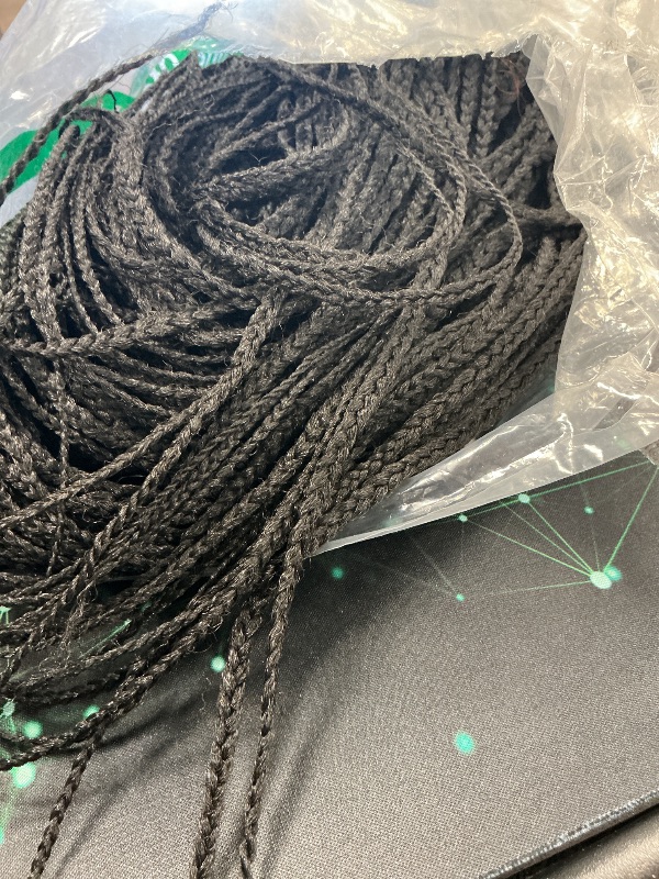 Photo 1 of Fecihor Knotless Braided Wigs Lace Front Box Braids Lace Frontal Wig for Women Premium Synthetic Black Hand Full double lace Braid Wig With Baby Hair