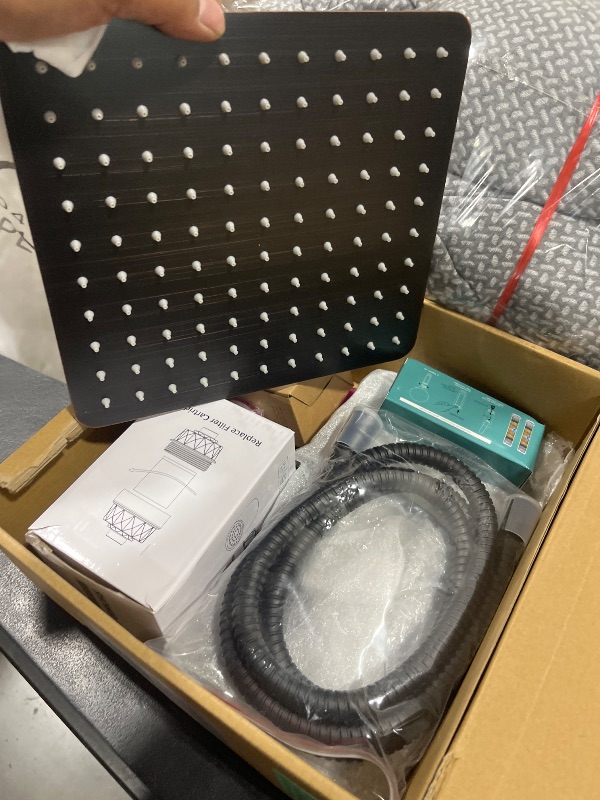 Photo 1 of Hibbent All Metal 10'' Dual Filtered Rainfall Shower Head Combo, High Pressure Handheld Shower Head, 16'' Adjustable Arc Extension Arm, 20 Stage Shower Filter, 10-spray, 71'' Hose, Oil Rubbed Bronze