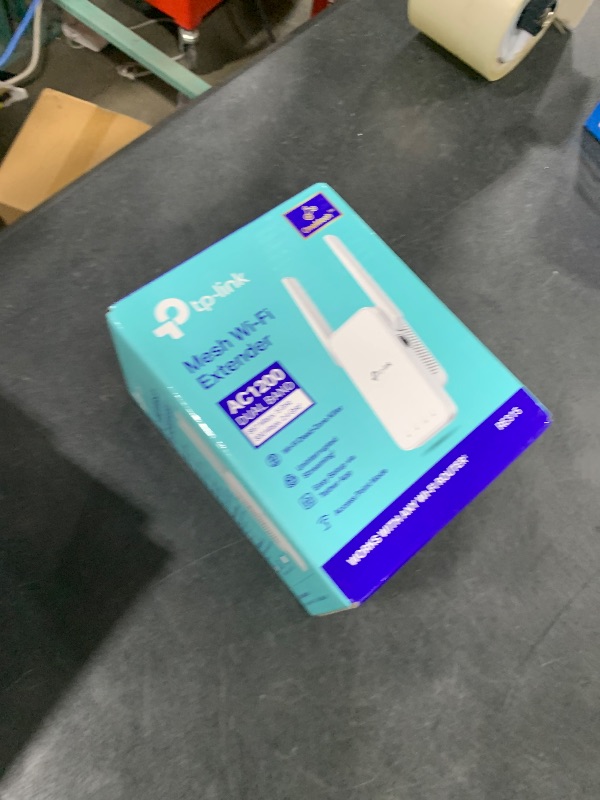 Photo 1 of TP-Link AC1200 WiFi Extender, 2025 Wirecutter Best WiFi Extender, 1.2Gbps home signal booster, Dual Band 5GHz/2.4GHz, Up to 1600 Sq.ft and 32 Devices, EasyMesh Compatible, One Ethernet Port (RE315)