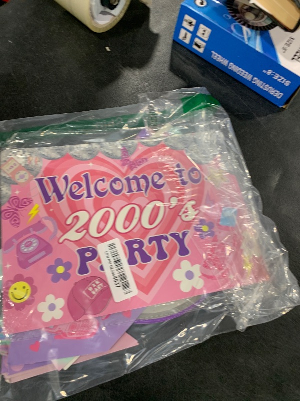 Photo 1 of 20 Pcs Y2K 2000s Pink Party Sign Decorations 00s Party Decorations 2000's Theme Birthday Party Supplies Retro Y2K Party Decoration for Birthday Female Bachelorette