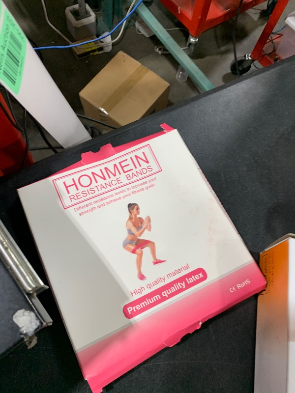 Photo 1 of Honmein Resistance Bands for Working Out, Exercise Bands with 5 Resistance Levels Fit for Home Fitness, Strength Training, Natural Latex Resistance Band Include Instruction Guide and Carry Bag