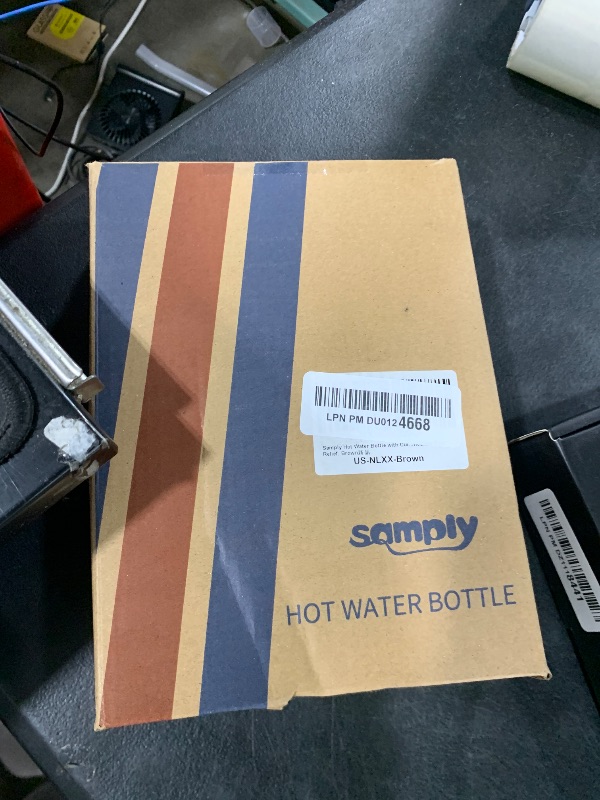 Photo 1 of samply Hot Water Bottle with Cute Fleece Cover, 2Liter Water Bag for Hot and Cold Compress, Hand Feet Warmer, Neck and Shoulder Pain Relief, Brown Bear