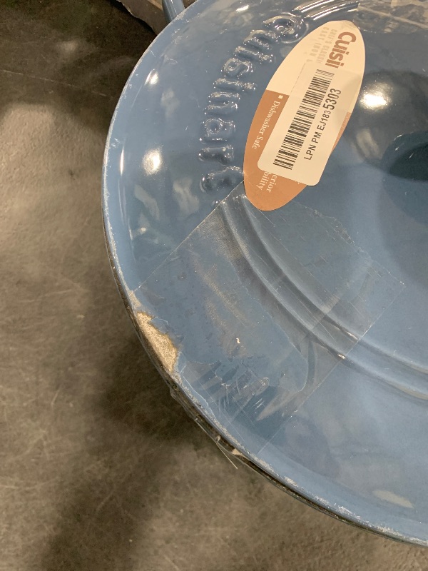 Photo 1 of Cuisinart Chef's Classic Enameled Cast Iron Round Covered Casserole (Provencial Blue, 7- Quart)