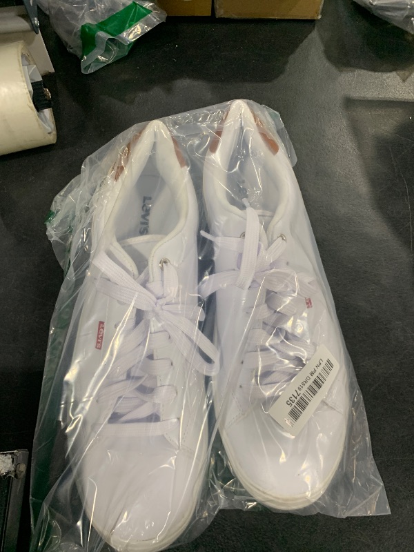 Photo 1 of Levi's Men's Carter Sneaker, White/Tan, 10.5