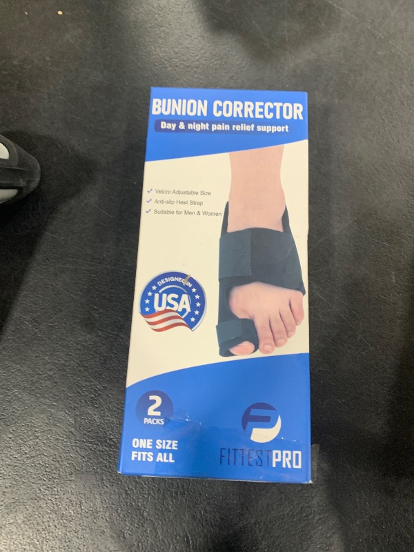 Photo 1 of Fittest Pro Bunion Corrector (2pcs) FSA or HSA Eligible, Orthopedic Bunion Splint, Big Toe Separator Pain Relief, Non-Surgical Hallux Valgus Correction, Hammer Toe Straightener, Day Night Support