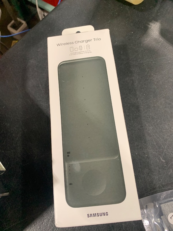 Photo 1 of Samsung Electronics Wireless Charger Trio, Qi Compatible - Charge up to 3 Devices at Once - for Galaxy Phones, Buds, Watches, and Apple iPhone Devices, Black (US Version)