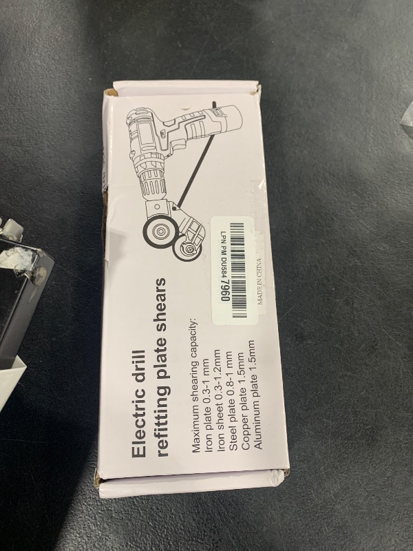 Photo 1 of CZS Sheet Metal Cutter Drill Attachment, Electric Drill Shears Attachment Cutter Nibbler, Metal Nibbler Drill Attachment for Cutting Iron, White Sheet, Steel, Copper, Aluminum