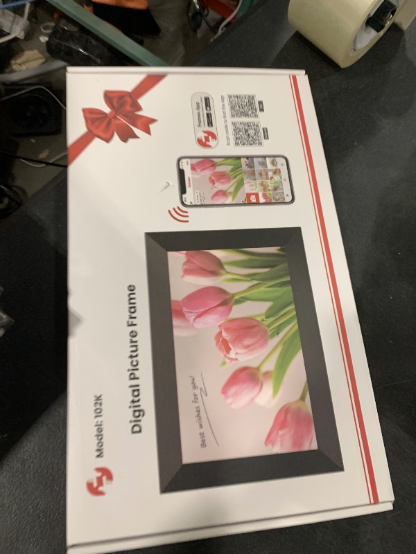Photo 1 of Frameo 10.1 Inch WiFi Digital Picture Frame, 1280x800 HD IPS Touch Screen Photo Frame Electronic, 32GB Memory, Auto-Rotate, Wall Mountable, Share Photos/Videos Instantly via Frameo App from Anywhere
