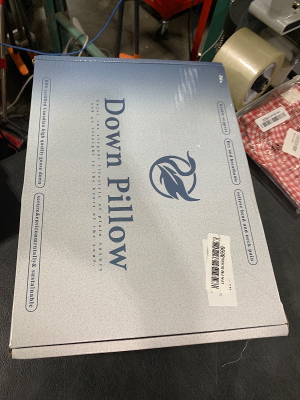 Photo 1 of Shilucheng Goose Down Pillows Queen Size, 900+ Fill Power 100% Cotton Shell 600 Thread Count Down Pillow,at Least 80% Down Filled Comfortable Hotel Pillows Relieve Neck Pressure