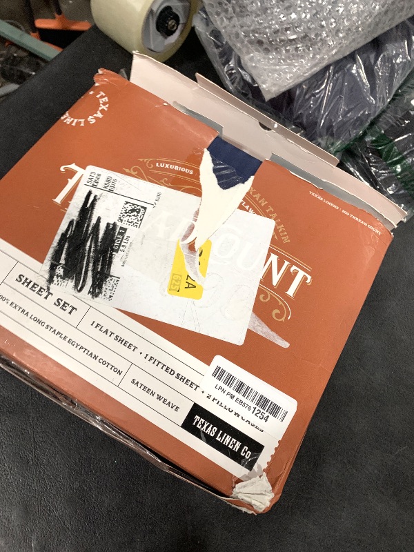Photo 1 of TEXAS LINEN CO. Luxury Egyptian Cotton California King Stripe Sheet Set, 600 Thread Count Extra Long Staple 4 PC Set, Cal King Stripe Sheets, Soft, Cooling Striped Sheets 16 in Deep Pocket - Ivory