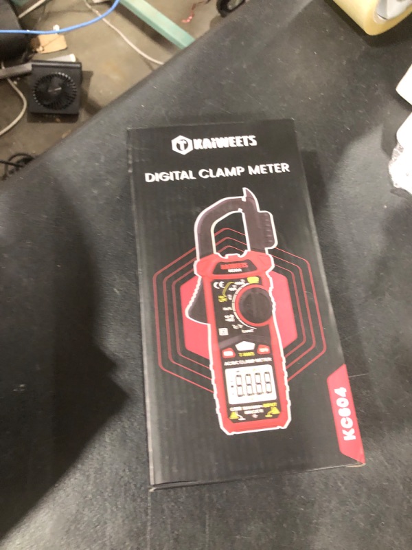 Photo 1 of KAIWEETS Digital Clamp Meter Multimeter with D-Shaped Jaw for AC/DC Current & Voltage, Auto-ranging 4000 Counts Voltage Tester with Flashlight Backlight, Measuring Temperature Continuity Diode NCV