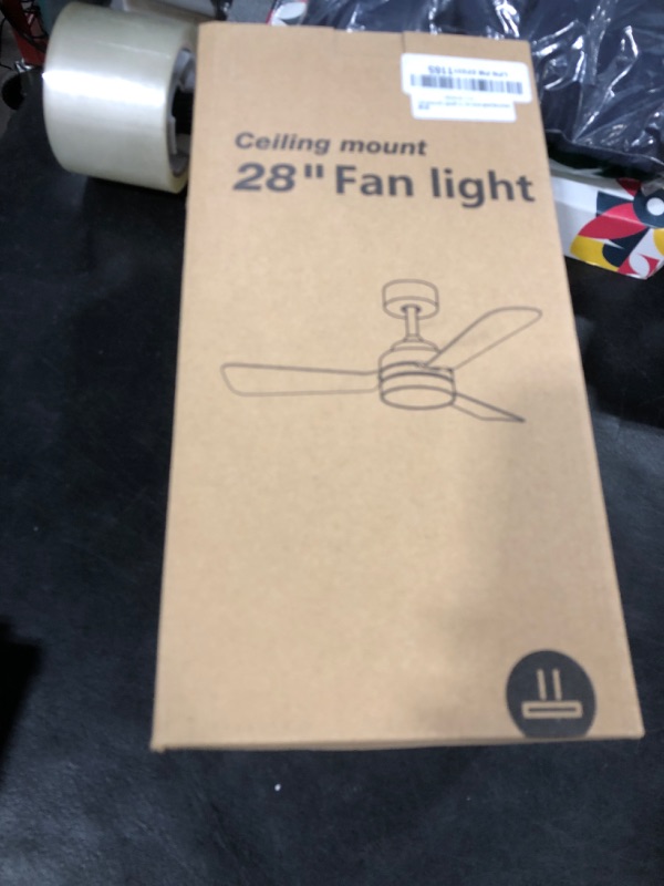 Photo 1 of PBLALA Ceiling Fans with Lights,28" LED Fan Light Hanging with Hook,Hook Type Ceiling Fan,Plug in Ceiling Fan Light,35W,3000-6500k,Remote Control,Portable Fan for Camping Bed,Patios,(Black)