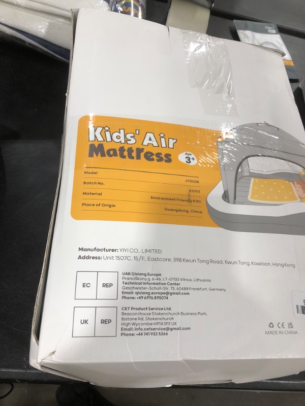 Photo 1 of QPAU Inflatable Toddler Travel Bed with Tent, Baby Crib Tent, Portable Kids Air Mattress with Safety Bumpers, Ideal for Home, Grandma's, Camping, Traveling -Includes Fast Electric Pump
