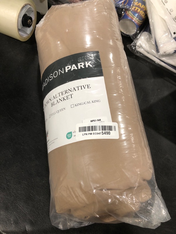 Photo 1 of Madison Park Windom Down Alternative Blanket, Premium 3M Scotchgard Moisture Wicking Treatment, Lightweight and Soft Bed Cover For All Season, Satin Trim, Brown Twin