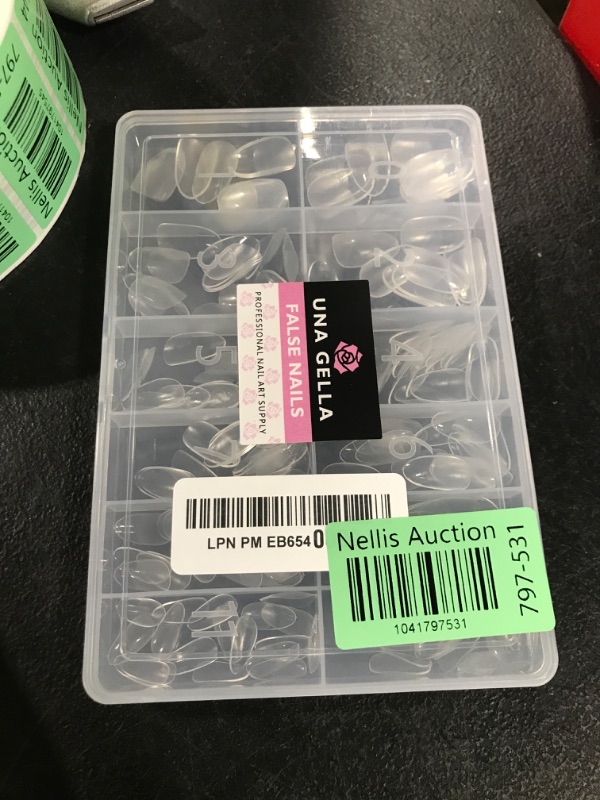 Photo 1 of UNA GELLA Medium Oval Fake Nails Pre-shape 216pcs Round Gel Nail Tips Press on Nails for Full Cover Acrylic Round Oval Full Nails False Nails 12 Sizes False Soft Gel Tips