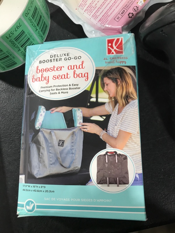 Photo 1 of J.L. Childress Go-Go Travel Bag for Kids Backless Booster Seat - Compact Carrier for Airplane & Air Travel, For Toddler Backless Booster Car Seats, Fits Compact Strollers like GB Pocket - Deluxe, Grey