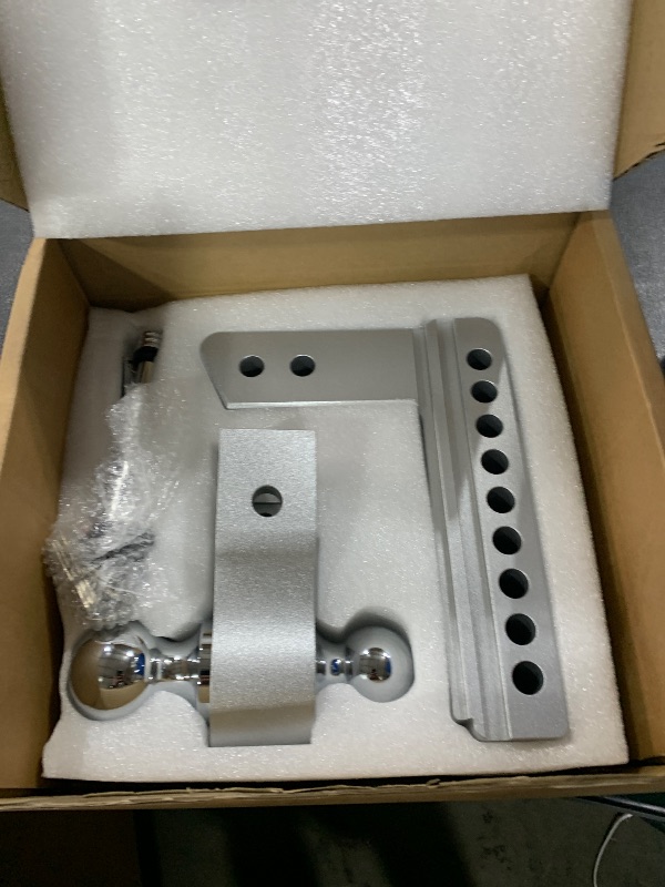 Photo 1 of Adjustable Trailer Hitch - Tlvuvmo Aluminum Drop Hitch (Fits 2.5'' Receiver), 8 Inch Drop/Rise, 18,500 LBS GTW Heavy Duty Truck Hitch, (2'' & 2-5/16'') Chrome Plated Steel Balls - Tow Hitch Ball Mount