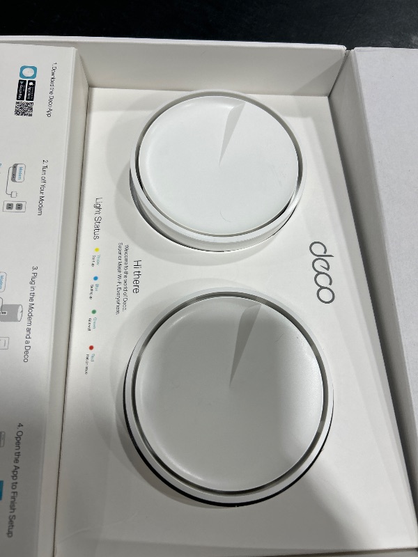 Photo 1 of TP-Link Deco WiFi 6 Mesh WiFi System(Deco X20) - Covers up to 4000 Sq.Ft. , Replaces Wireless Internet Routers and Extenders, 2-Pack