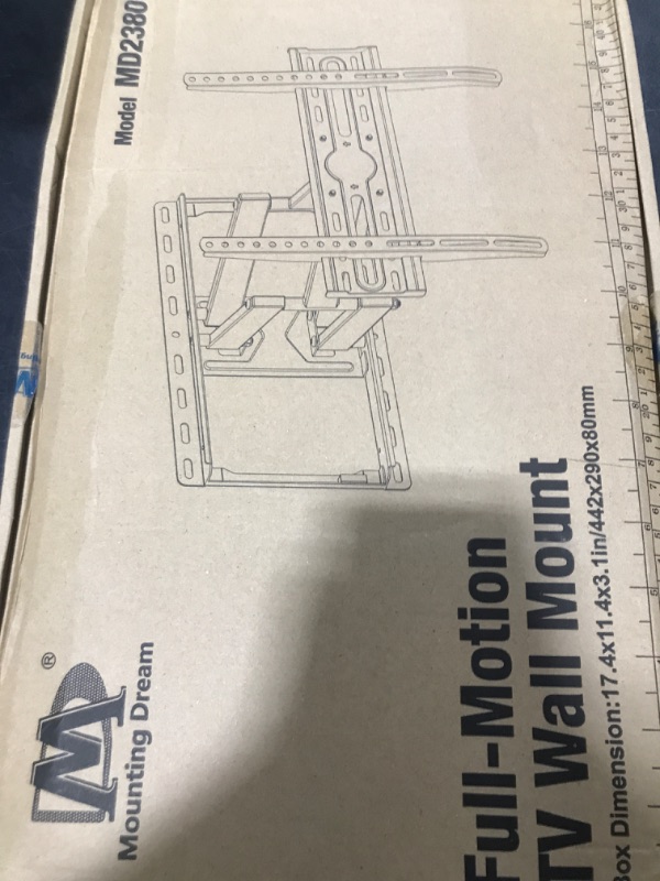 Photo 1 of Mounting Dream TV Wall Mount for 32-65 Inch Television,Mount with Swivel and Tilt, Full Motion Bracket with Articulating Dual Arms, Fits 16inch Studs, Max VESA 400X400 mm, 99lbs, MD2380