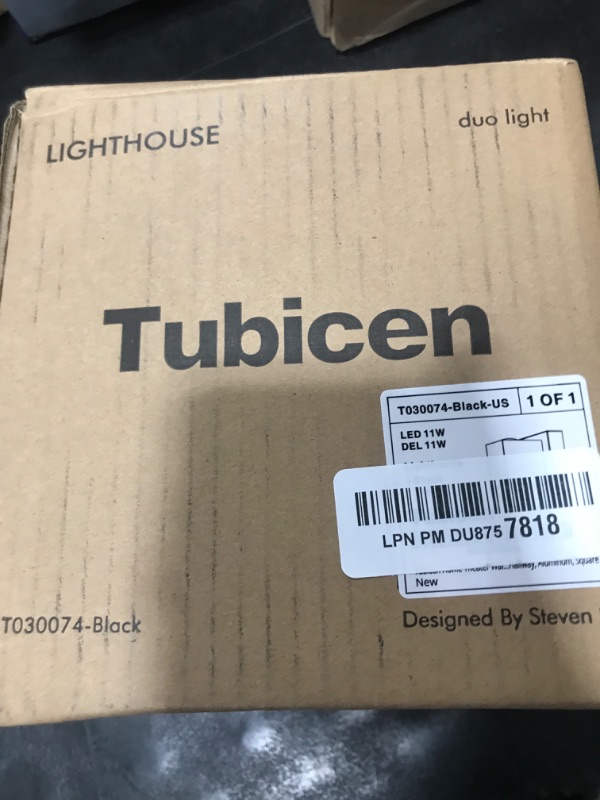 Photo 1 of Tubicen LED Dimmable Wall Sconce Indoor Black Modern Up and Down Movie Theater Sconces Wall Lighting Hardwired 10W 3000K Bright Square Wall Lights for Living Room Hallway Stairway