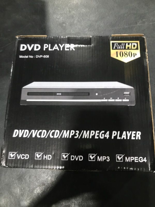 Photo 1 of DVD Players for TV with HDMI,Plays All Regions and Formats,CD Player for Home,Support 1080P Video/CD/DVD/VCD/JPEG/USB, Remote, HDMI and RCA Cables Included