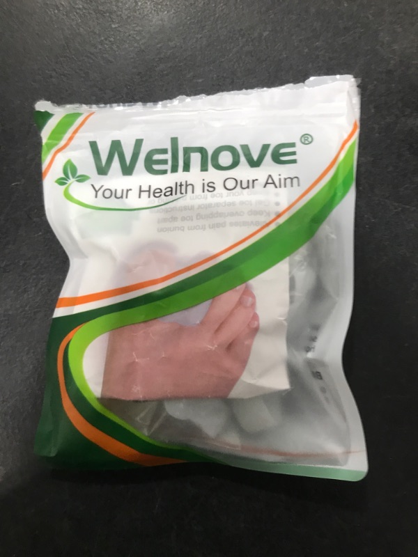 Photo 1 of Welnove Pack of 12 Bunion Corrector, Toe Separators with 2 Loops, Big Toe Spacer Suitable for Bunion and Overlap Toe (White)