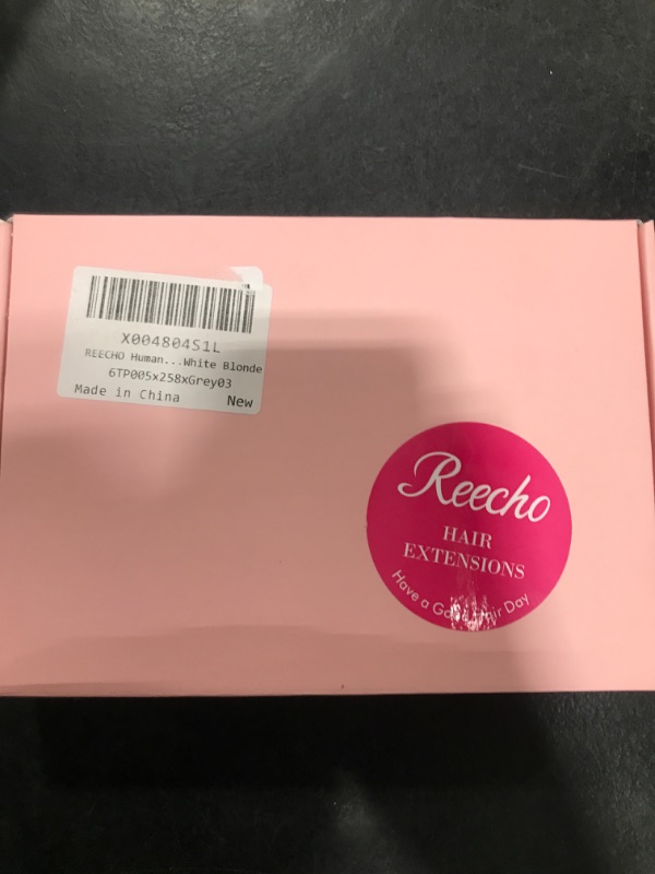 Photo 1 of REECHO Human Hair Toppers, 6 Inch Toppers for Thin Hair, Clip In Wig with Bangs - White Blonde
