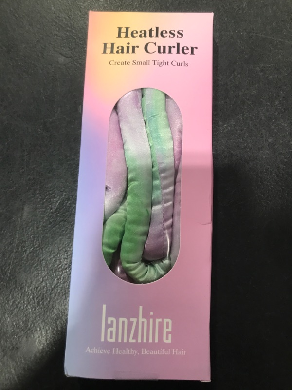 Photo 1 of Lanzhire Heatless Curling Headband for Overnight Curls - No-Heat Curlers for Long and Short Hair (Purple Tie Dye)