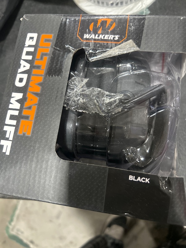 Photo 1 of WALKER'S Ultimate Power Muff Quads - Hearing Protection Noise Reduction 26dB NRR Hunting Gun Range Shooting Electronic Earmuffs with AFT, 2 AAA Batteries Included