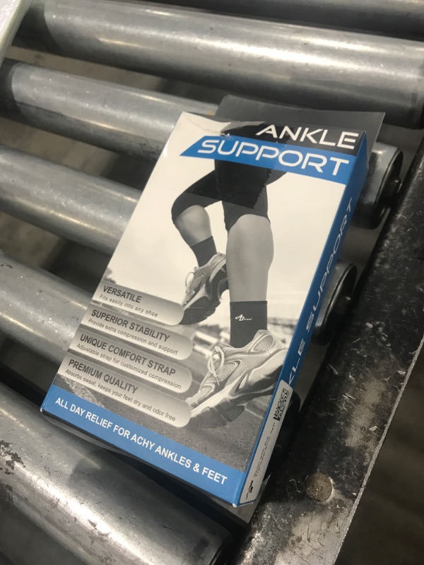 Photo 1 of ABIRAM Foot Sleeve (Pair) with Compression Wrap, Ankle Brace For Arch, Ankle Support, Football, Basketball, Volleyball, Running, For Sprained Foot, Tendonitis, Plantar Fasciitis