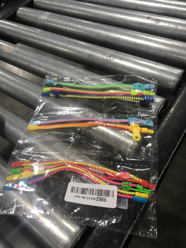 Photo 1 of UpBrands Bi-Color 7 1/2-Inch Zipper Bracelets (12-Pack) | Kids' Trendy Dual-Tone Friendship Accessory, Perfect Fidget Toy for Classroom and Parties, Zipper Fun for All Ages