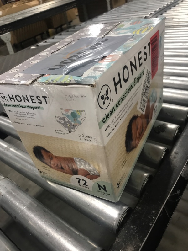 Photo 1 of The Honest Company Clean Conscious Diapers for Sensitive Skin | Hypoallergenic, Fragrance Free | Gender Neutral Prints | Club Box, Size Newborn, 72 Count (Prints May Temporarily Vary)