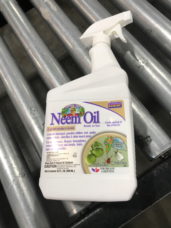 Photo 1 of Bonide Captain Jack's Neem Oil, 32 oz Ready-to-Use Spray, Multi-Purpose Fungicide, Insecticide and Miticide for Organic Gardening