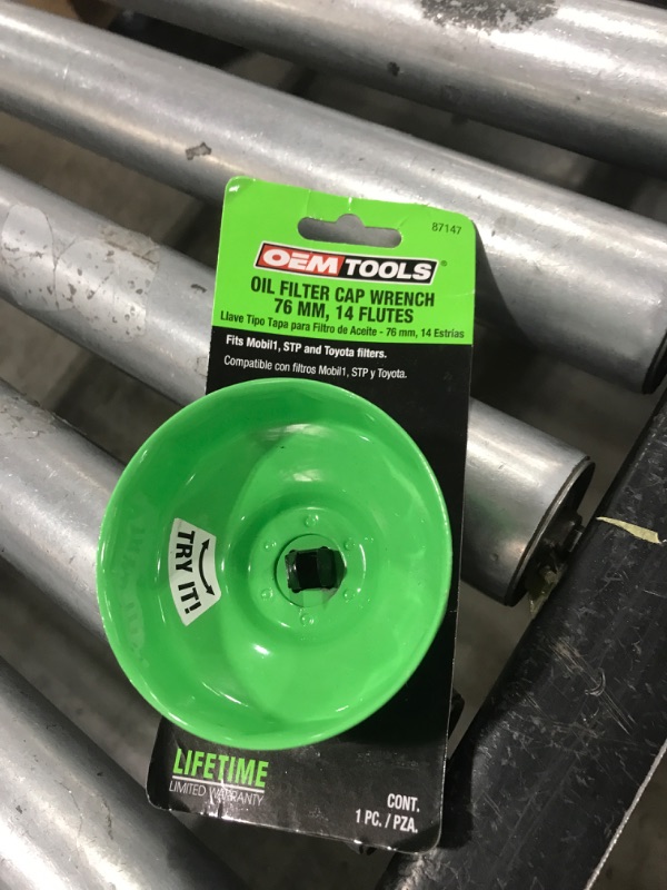 Photo 1 of OEMTOOLS 87147 76 Millimeter and 14 Flute Oil Filter Wrench