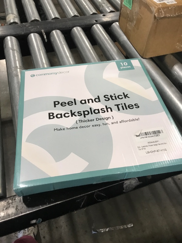 Photo 1 of Commomy Thicker Sage Green Peel and Stick Tiles- 10 pcs of 12" x 12" - 3D Adhesive Square Peel and Stick Tiles Backsplash for Kitchen, Bathroom, Removable, Waterproof, Vinyl Wall Tile