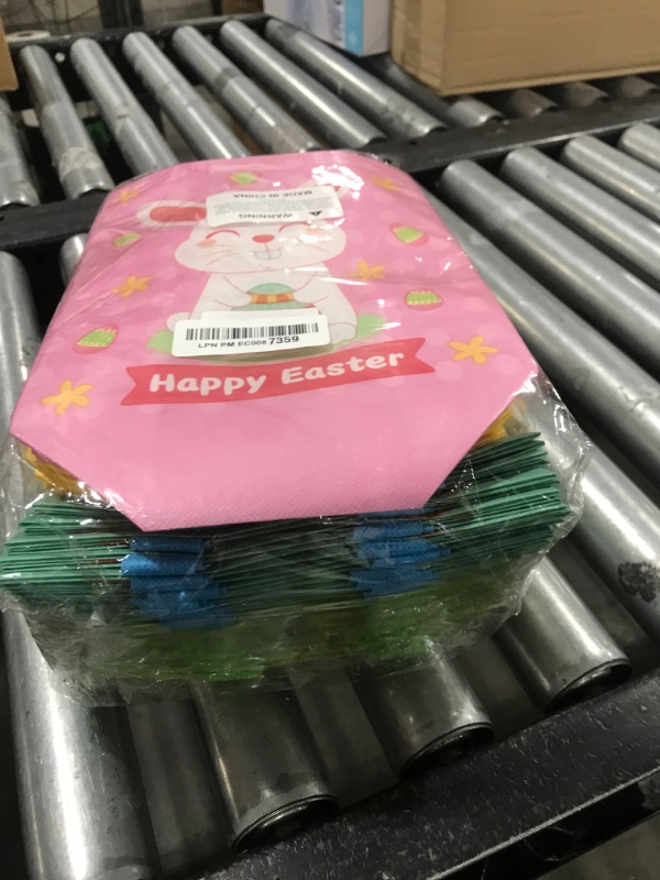 Photo 1 of STYPOP 48 Pack 9" Easter Bags for Kids, Non-Woven Gift Bags with Handles, Reusable Easter Baskets for Egg Hunts/Party Favor Supplies, 9.3"*7.7"*4.3"