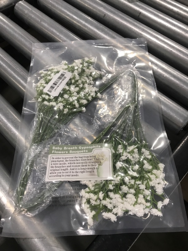 Photo 1 of MAQIAHN 6 Baby Breath Artificial Flowers - Babies Breath Flowers Artificial Bulk Faux Flowers Bouquet White Flores Greenery Real Touch Fake Flowers Arrangements Wedding Centerpieces Tables Decorations