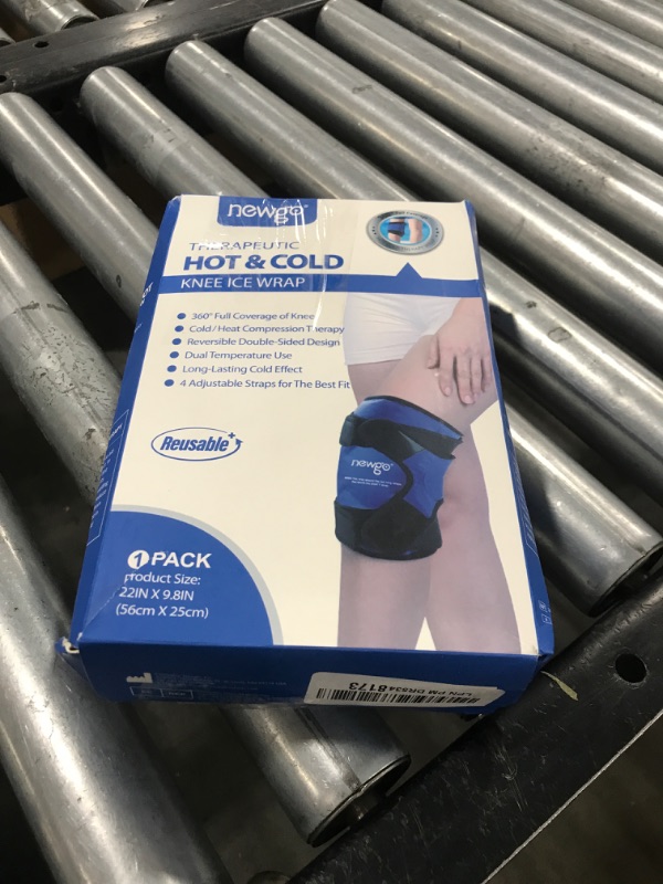 Photo 1 of NEWGO Ice Pack for Knee Replacement Surgery, Reusable Gel Cold Pack Wrap Around Entire Knee Ice Pack Wrap for Injuries, Pain Relief, Meniscus Tear, ACL, Swelling
