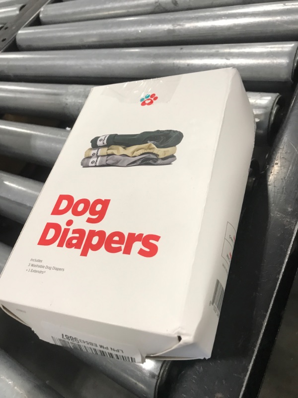 Photo 1 of Pet Parents® Washable Dog Diapers (3pack) + Extendrs® of Durable Doggie Diapers, Premium Dog Diapers Female (Medium, Spruce)