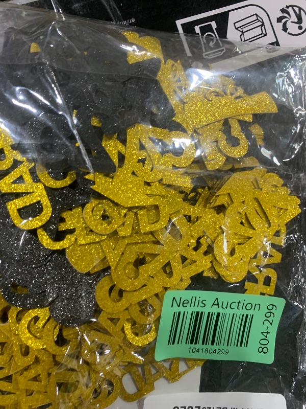 Photo 1 of RICHHHA 300Pcs Gold and Black Graduation Table Confetti with Caps 2025?Congrats Grad Confetti 2025 Decorations, Perfect for 2025 Graduation Party Decor, Class Of 2025 Celebration Supplies